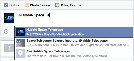 Tagging the Hubble Space Telescope page