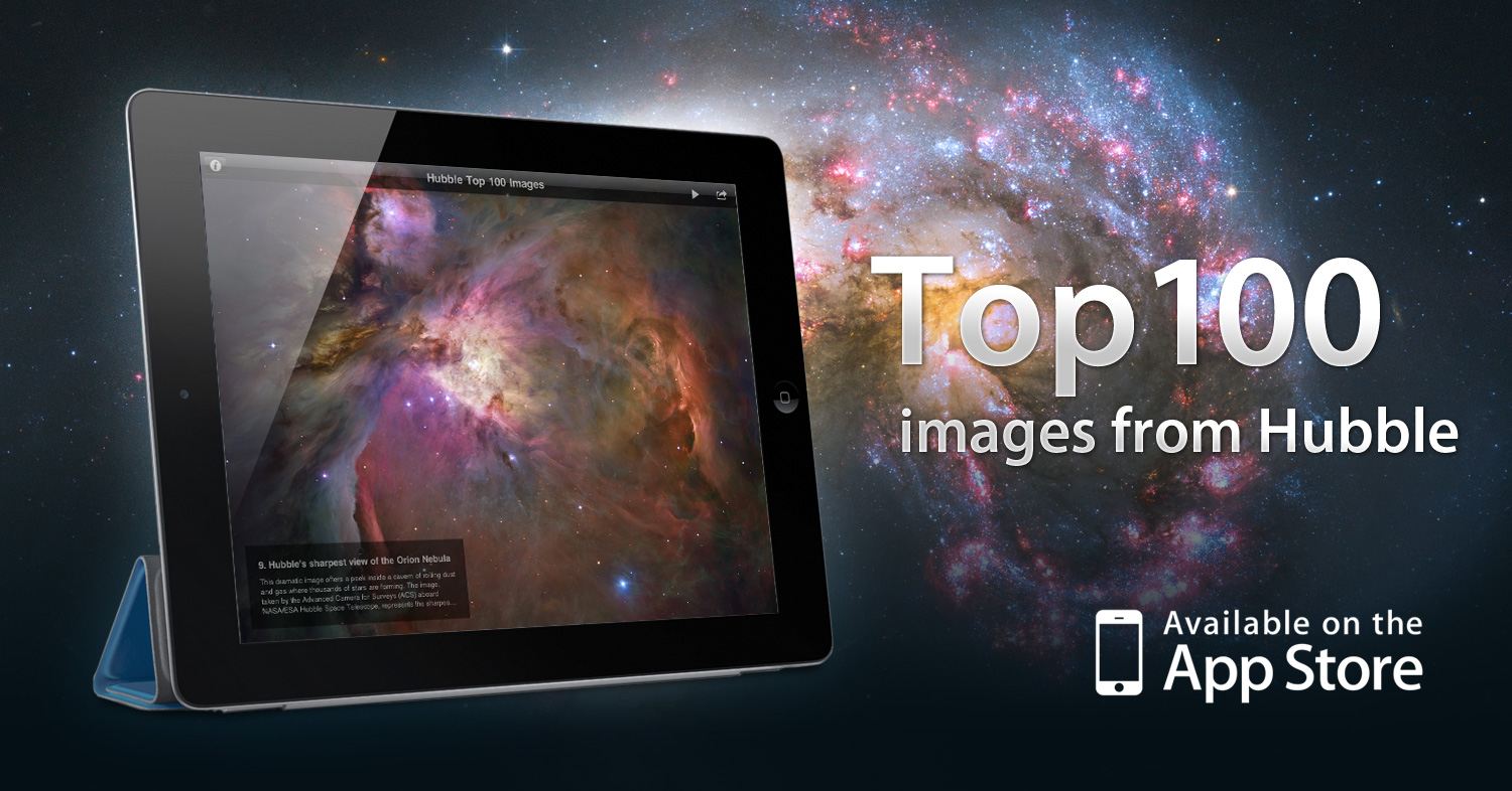The ESAHubble Top 100 images iPad app