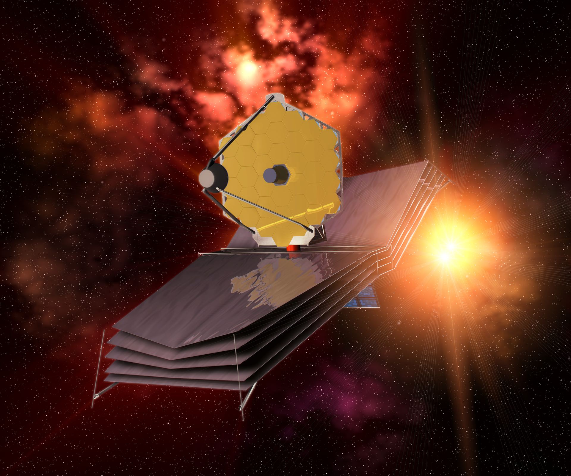 The James Webb Space Telescope (artist&rsquo;s impression)