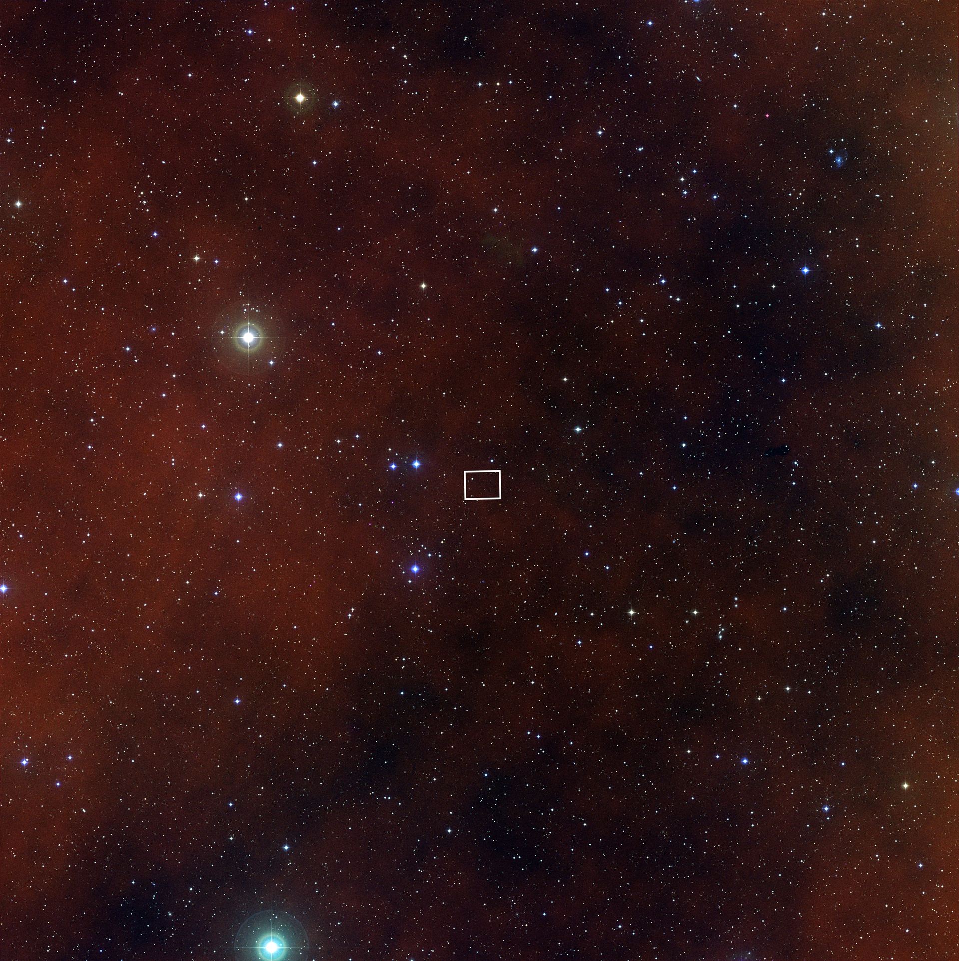 The Lynx Cluster (ground-based view, Digitized Sky Survey 2)