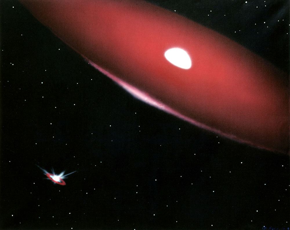 The Phi Persei Duo (artist&rsquo;s impression)
