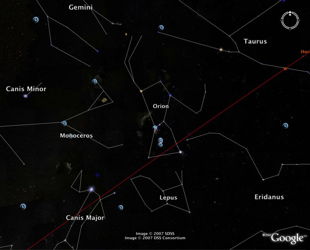 The Sky in Google Earth