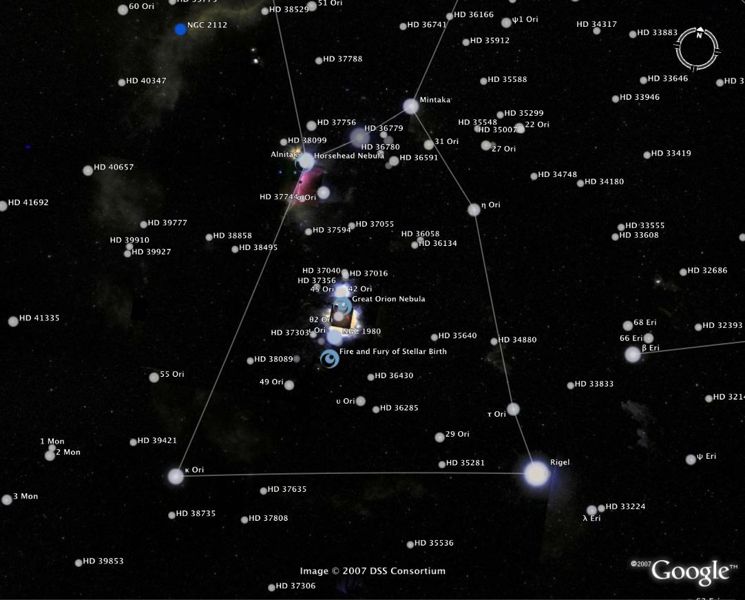 The Sky in Google Earth