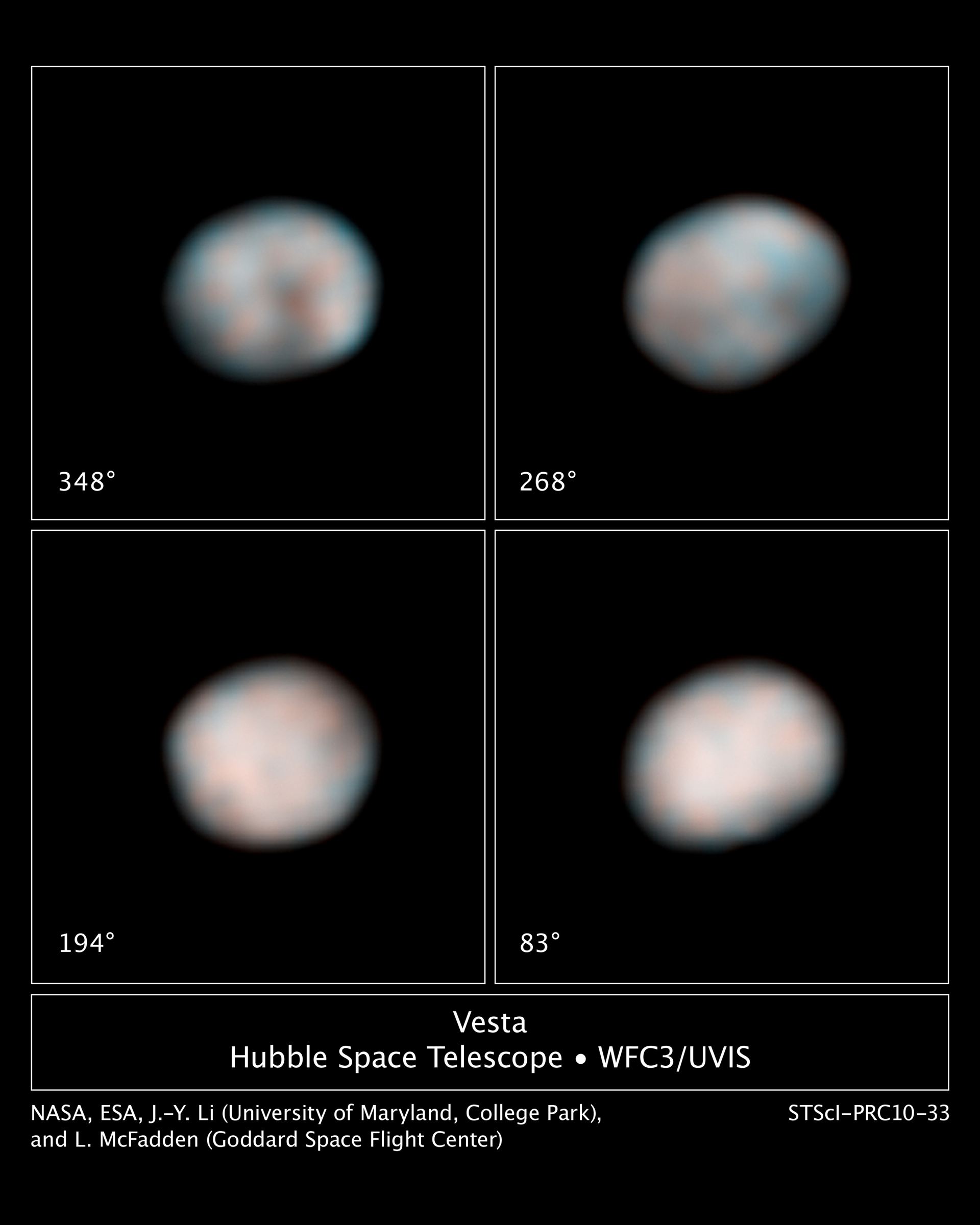 The faces of Vesta