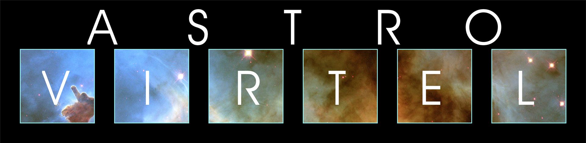 The logo for ASTROVIRTEL. a new project created to use astronomical archieves as virtual telescopes