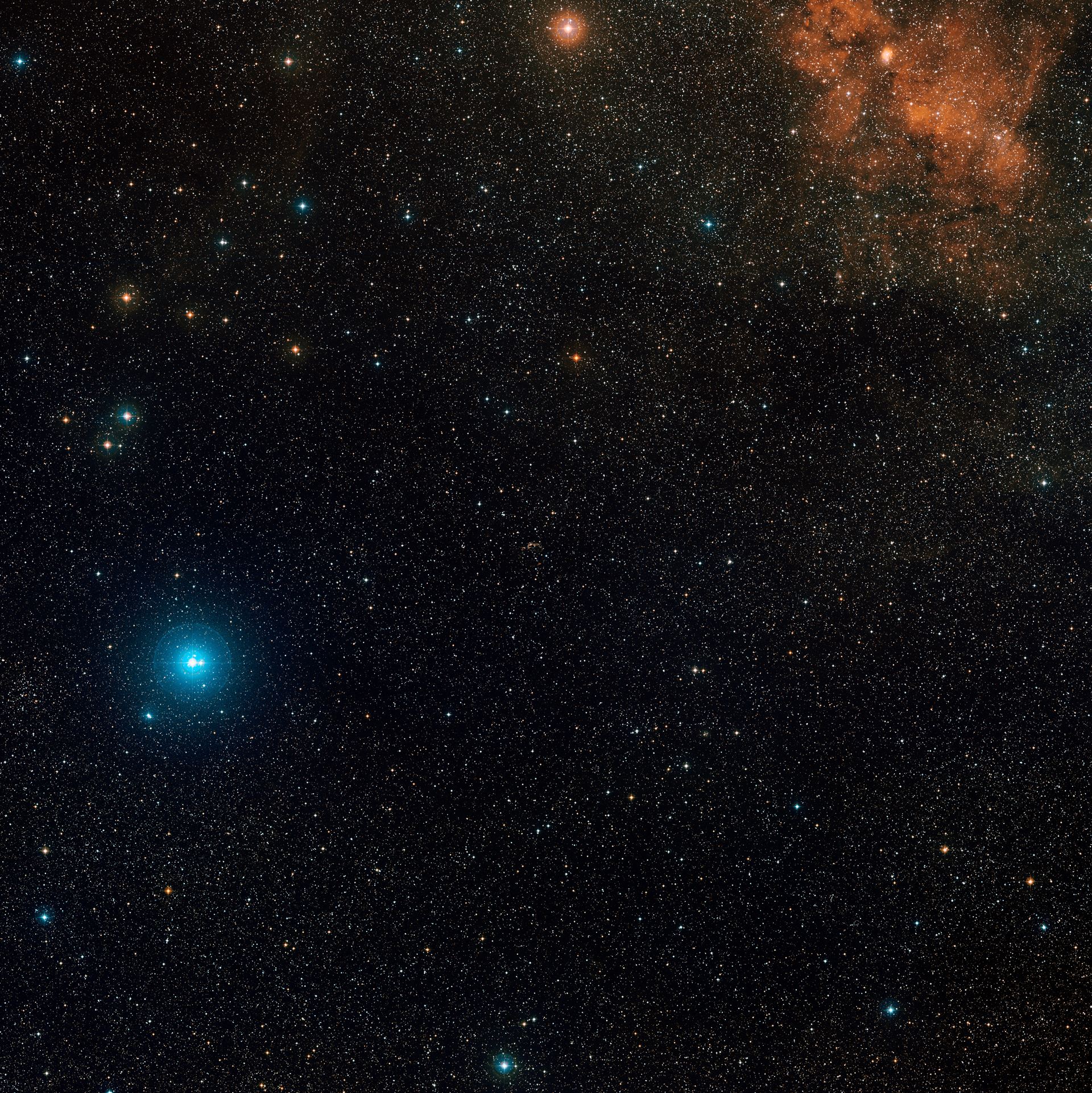 The region around Cassiopeia A  (ground-based image)