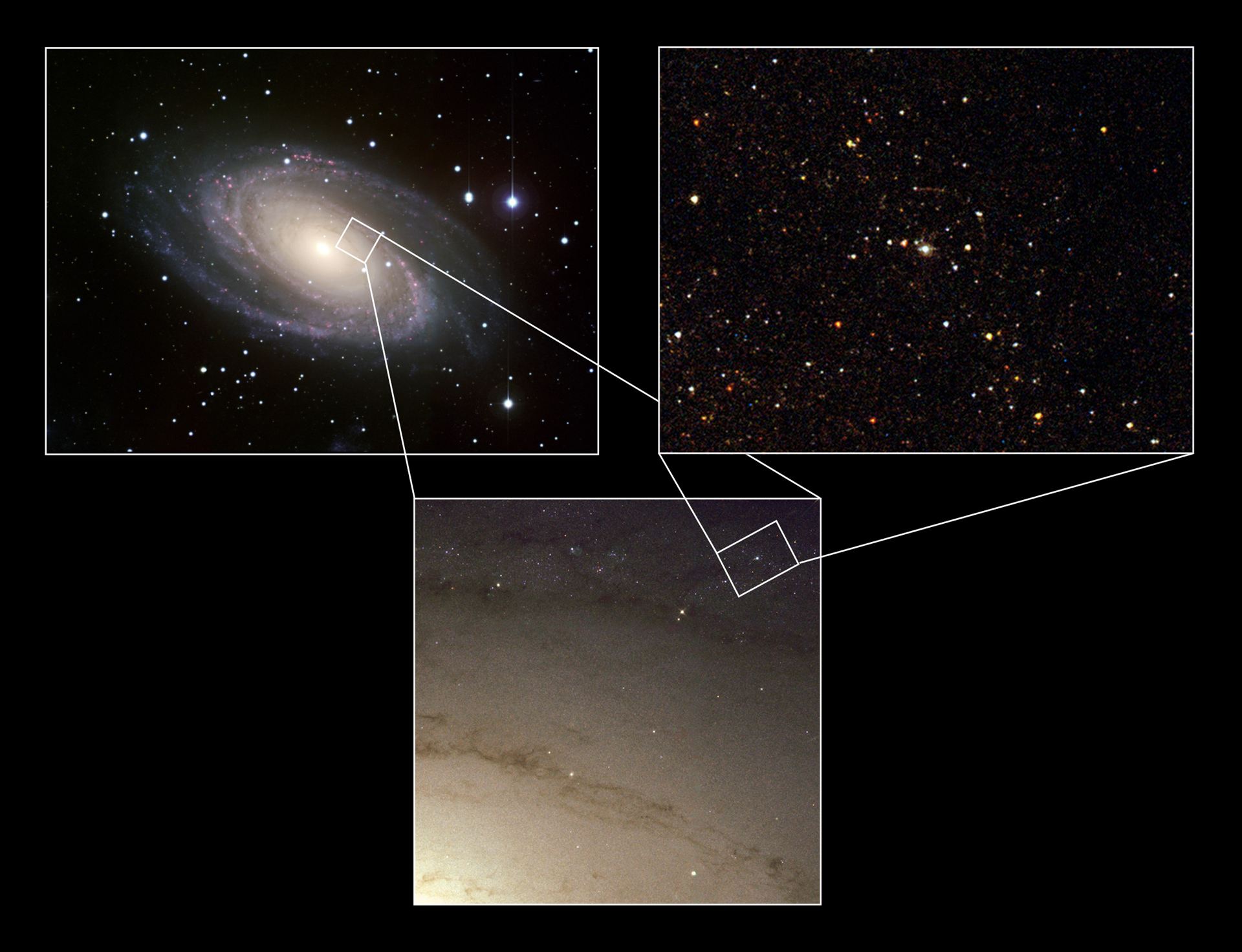 The site of the Supernova 1993J explosion (composite)