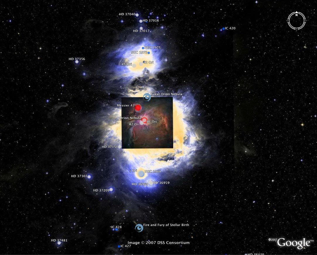 The sky in Google Earth