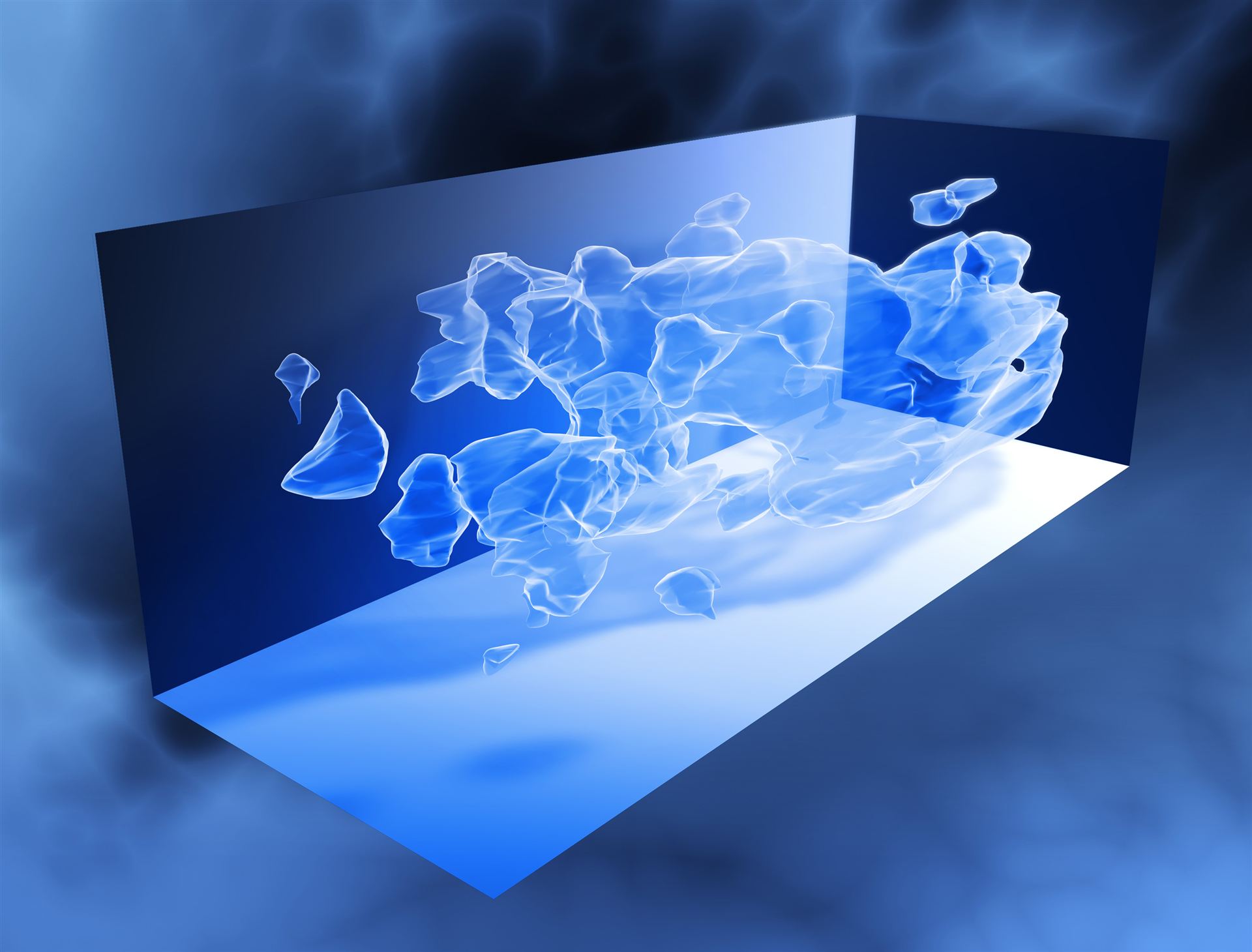 Three-dimensional distribution of dark matter in the Universe (artist&rsquo;s impression)