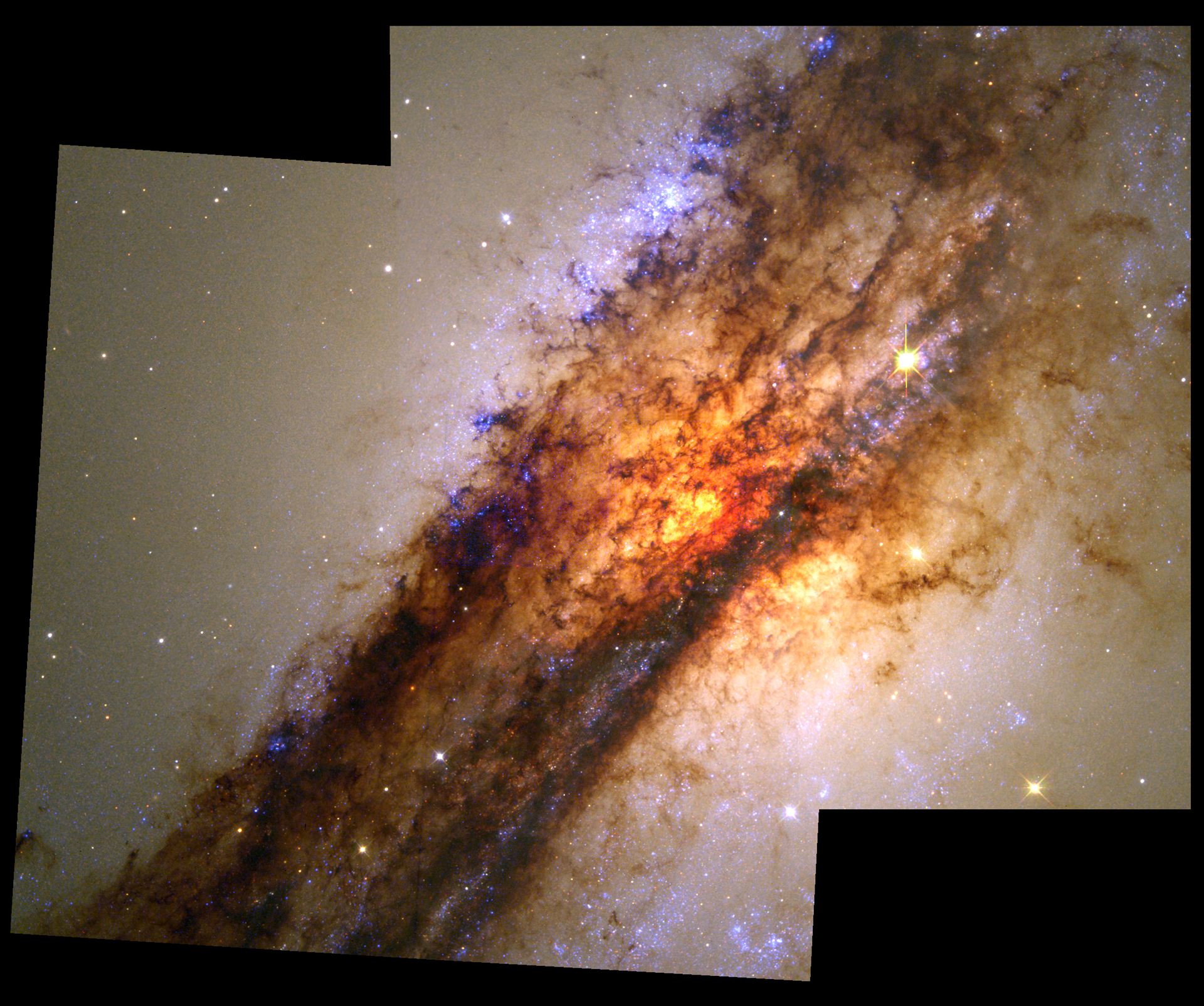 Turbulent Cauldron of Starbirth in Nearby Active Galaxy