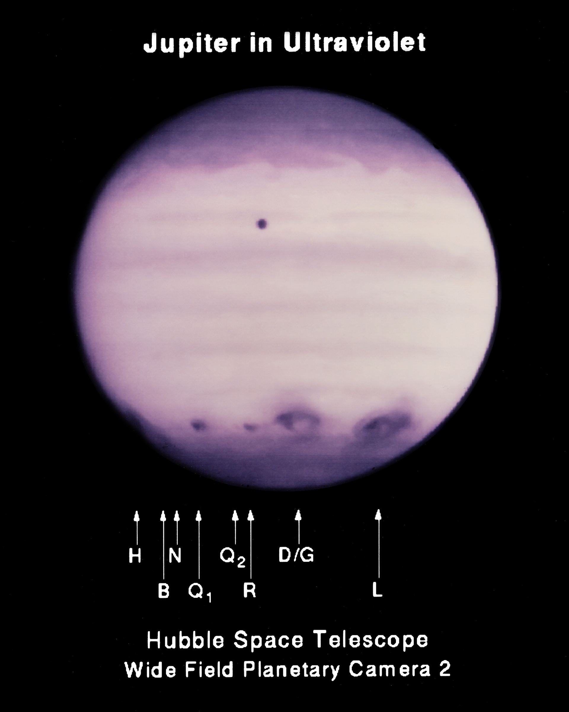 UV Image of Multiple Impact Zones