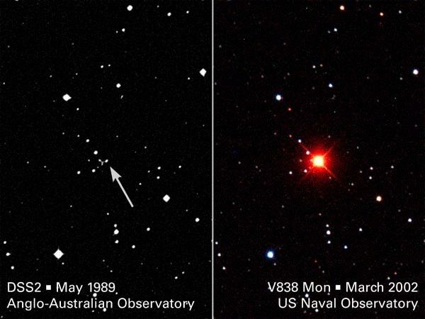 V838 Mon before and during outburst
