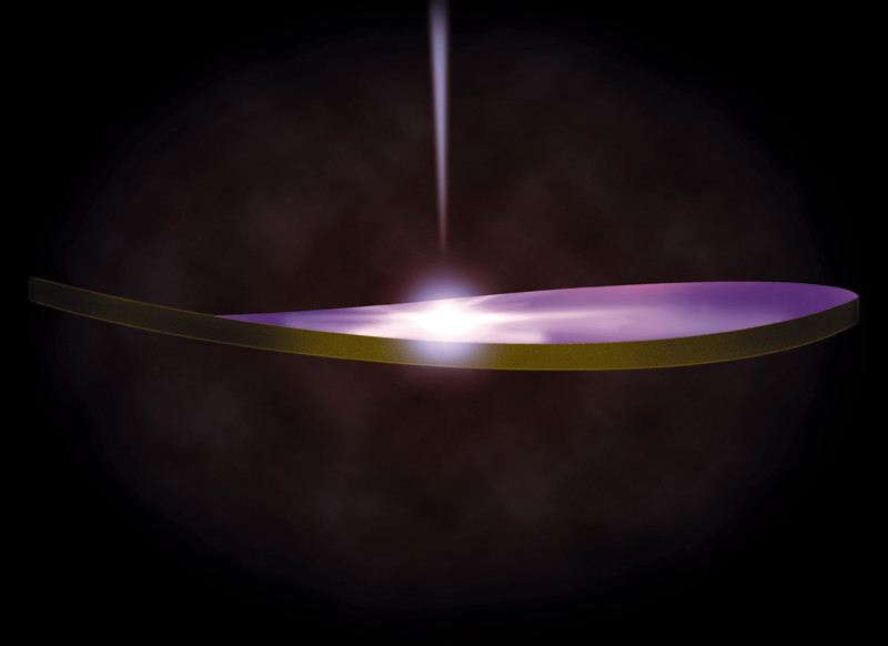 Warped Disk Around A Bright Black Hole (Artwork)