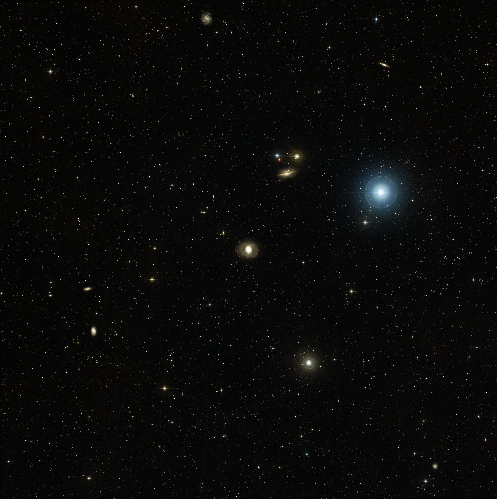 Wide-field image of Messier 77 (ground-based image)