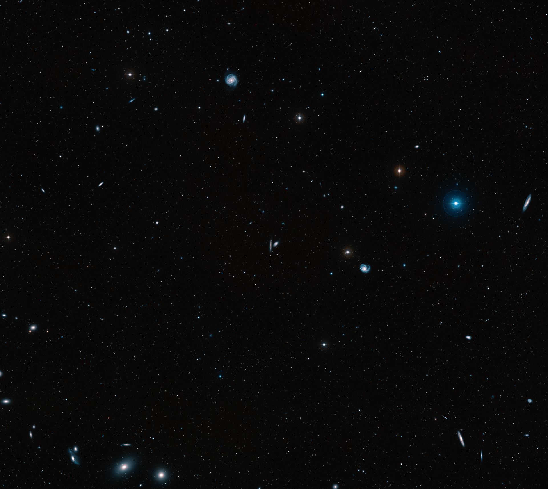 Wide-field image of NGC 4298 and NGC 4302 (ground-based image)
