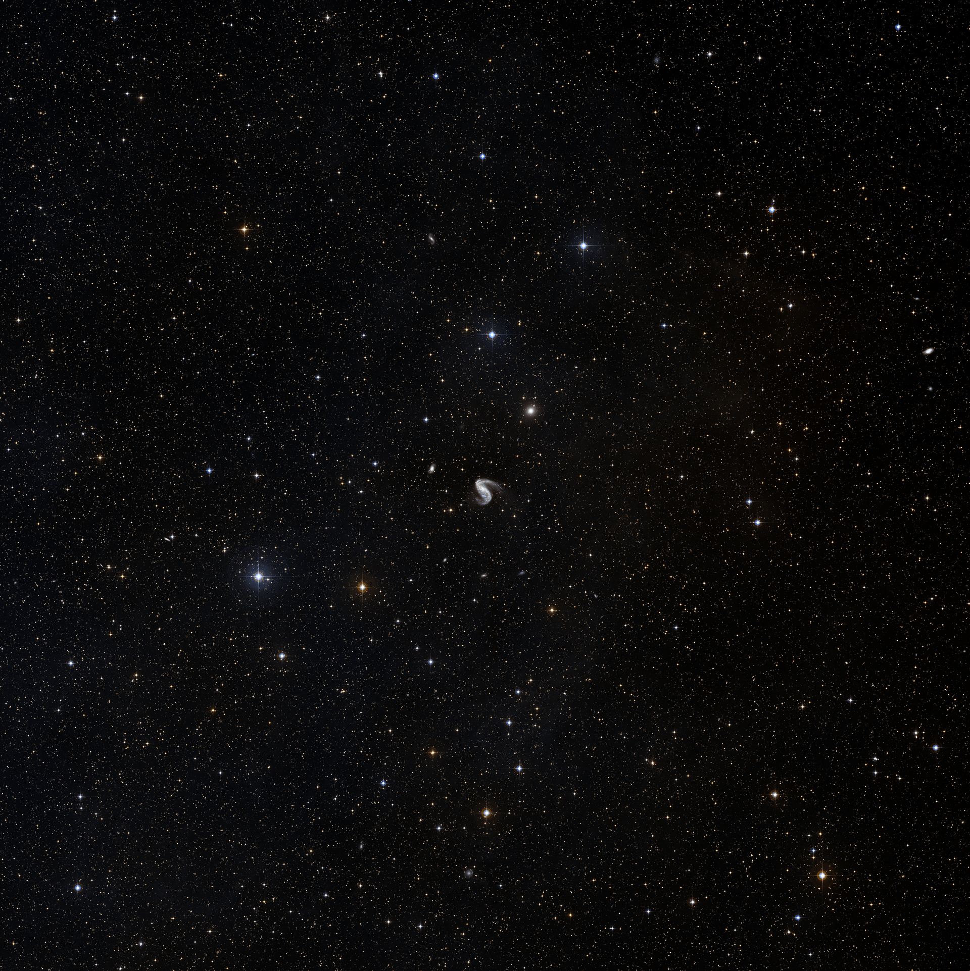 Wide-field image of the area around the Meathook galaxy (ground-based image)