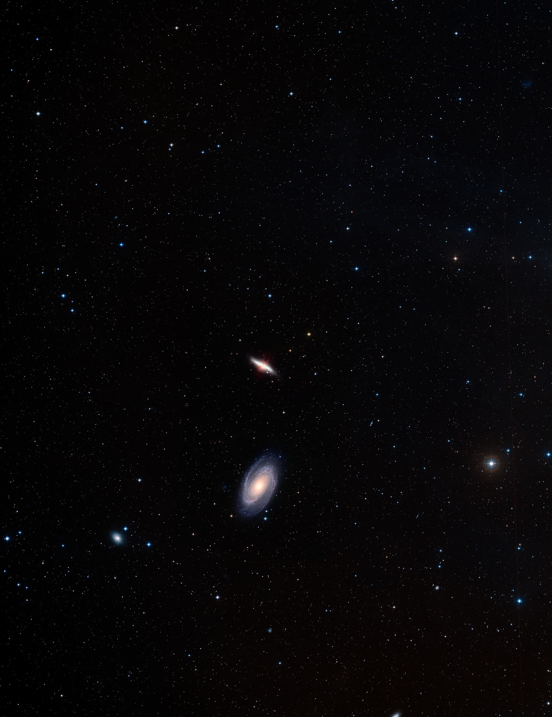 Wide-field image showing the region of M81 and M82 (ground-based image)