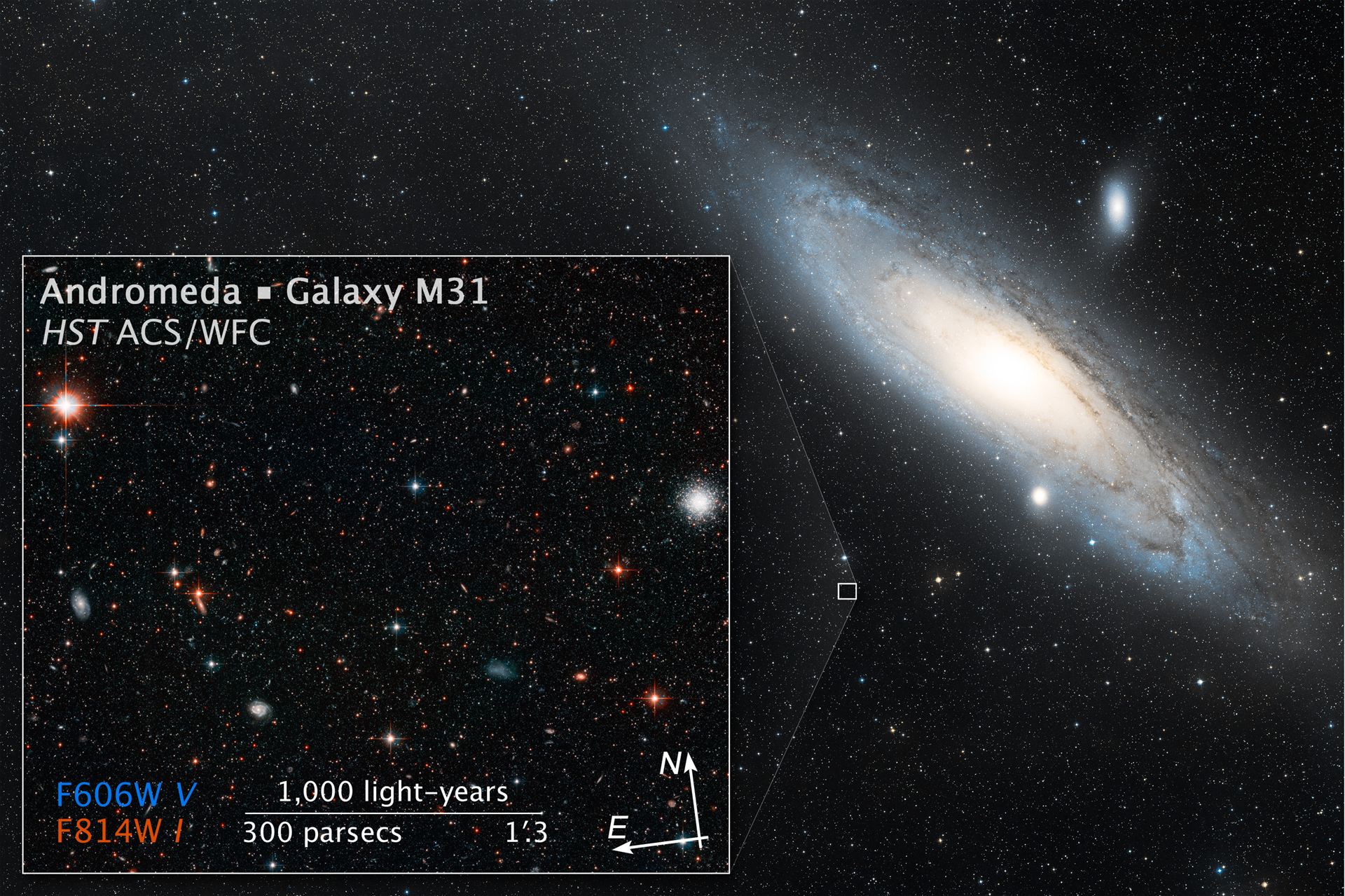 Wide-field view of the Andromeda Galaxy