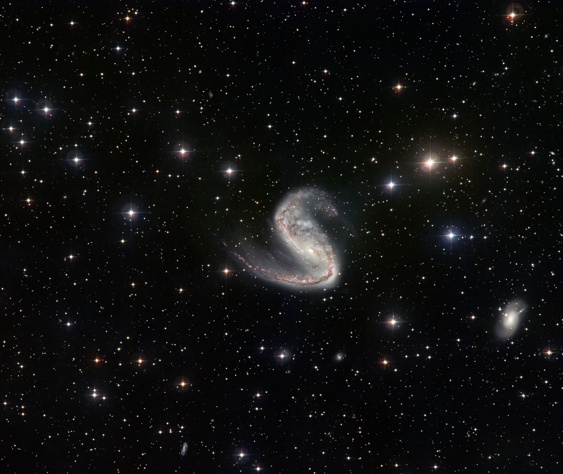 Wide-field view of the Meathook Galaxy