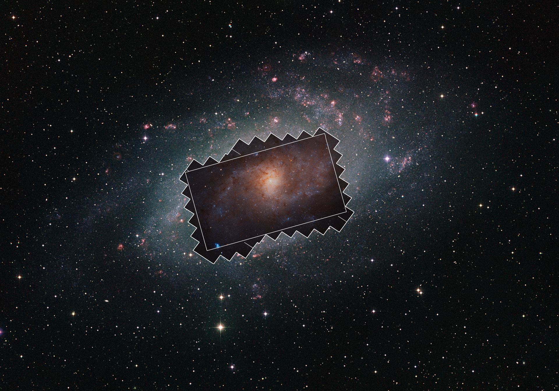 Wide-field view of the Triangulum Galaxy showing the extent of the survey