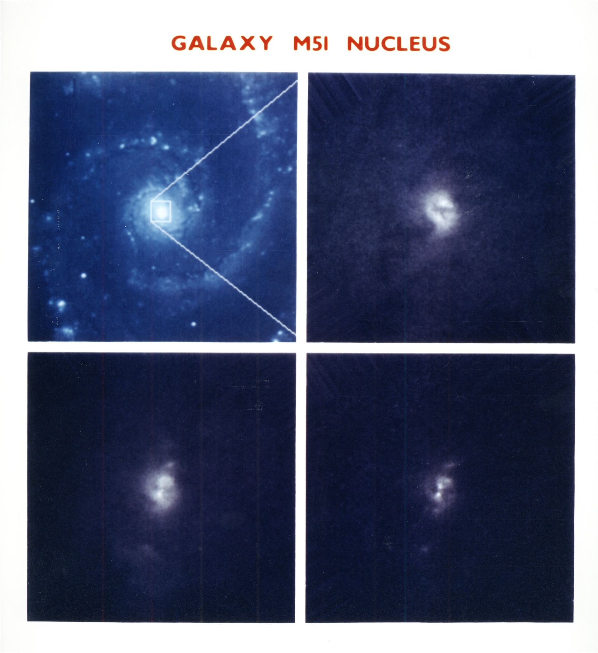 X structure at core of M51 whirlpool galaxy